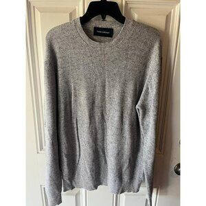 Thom Sweeney Cotton Linen Crew Neck Sweater Mens XL Gray Long Sleeve New